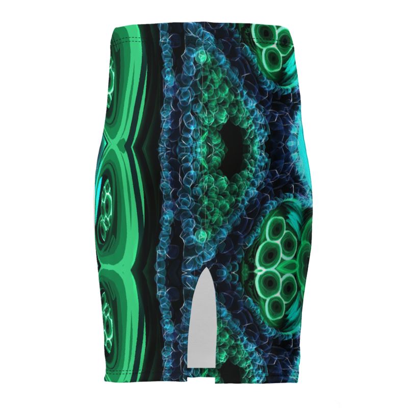 "Malachite" Custom Pencil Skirt