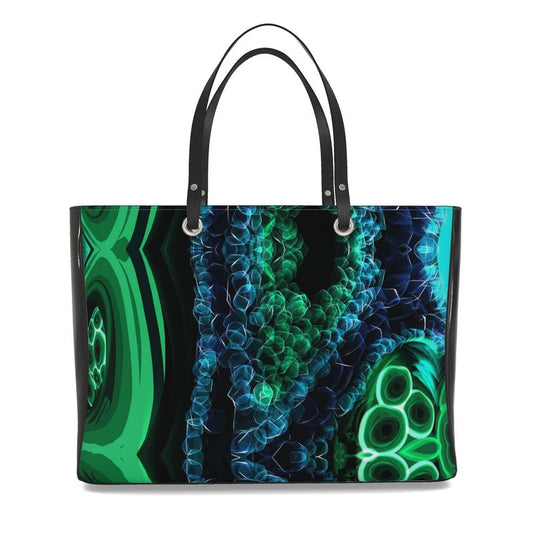 Large "Malachite" Custom Handbag (Vinyl Shown)