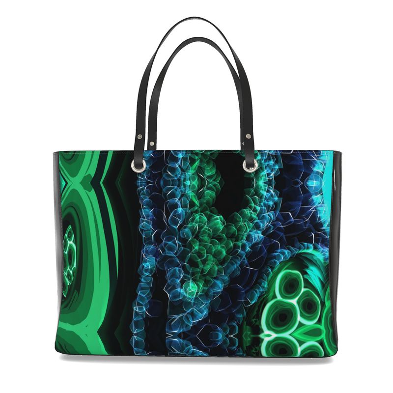 Large "Malachite" Custom Handbag (Vinyl Shown)