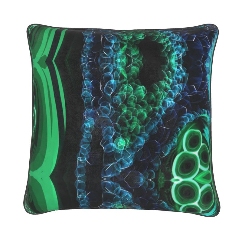 16" Square "Malachite" Designer Custom Pillow