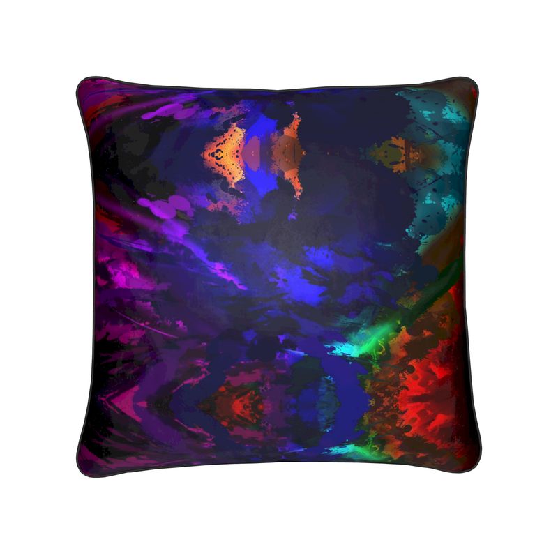 16" Square "Rainbow Color Explosion" Designer Custom Pillow