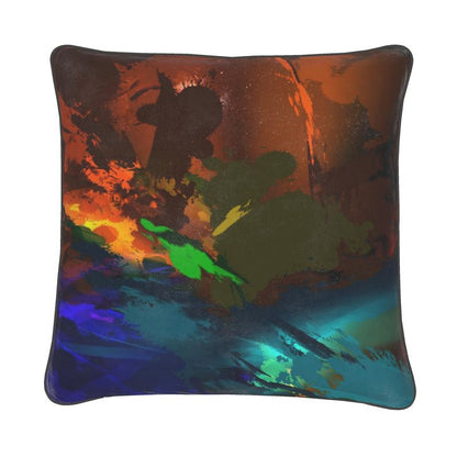 16" Square "Subtle Rainbow Color Explosion" Designer Custom Pillow