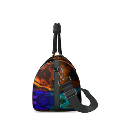 Small "Subtle Rainbow Color Explosion" Nappa Leather Duffle Bag