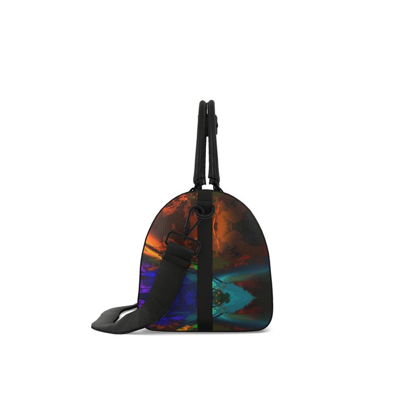 Small "Subtle Rainbow Color Explosion" Nappa Leather Duffle Bag