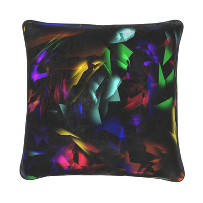 16" Square "Virgin Rainbow Opal" Designer Custom Pillow