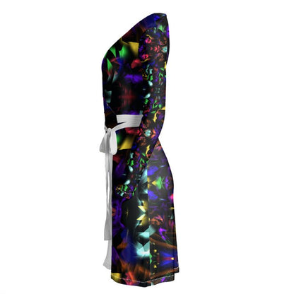 "Virgin Rainbow Opal" Wrap Dress