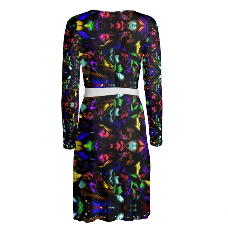 "Virgin Rainbow Opal" Wrap Dress