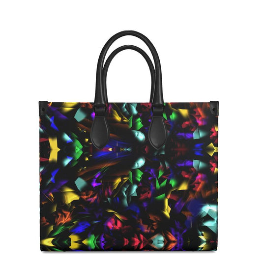 "Virgin Rainbow Opal" Smooth Nappa Leather Shopper Bag