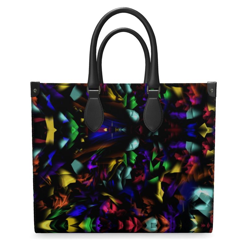 "Virgin Rainbow Opal" Smooth Nappa Leather Shopper Bag