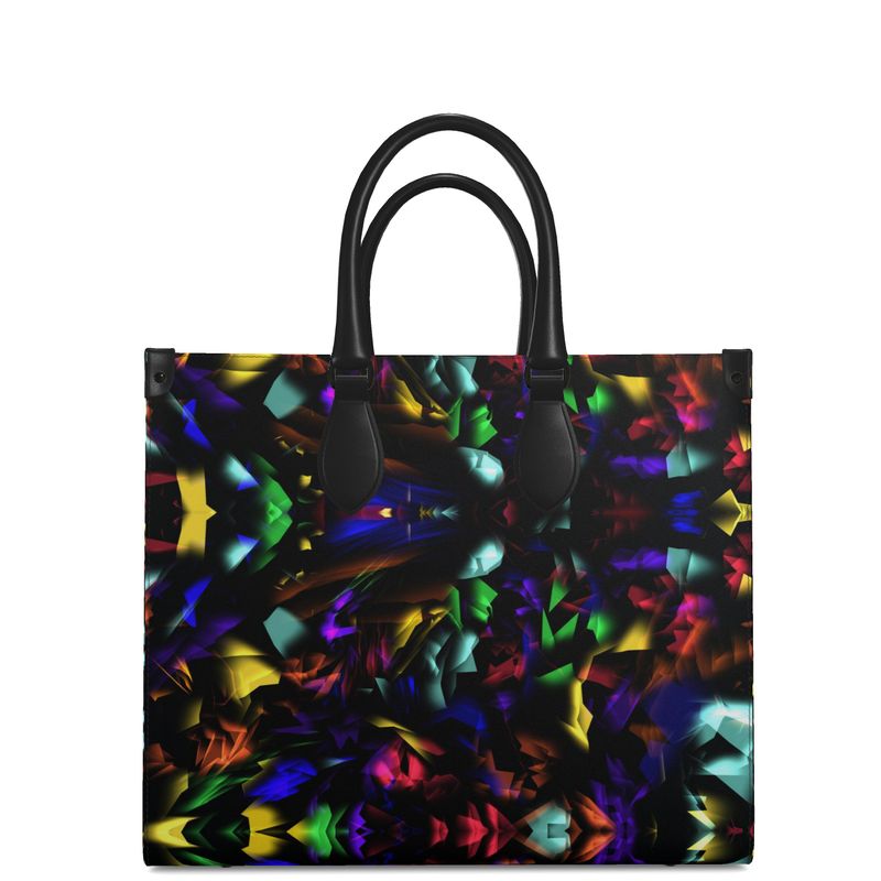 "Virgin Rainbow Opal" Smooth Nappa Leather Shopper Bag