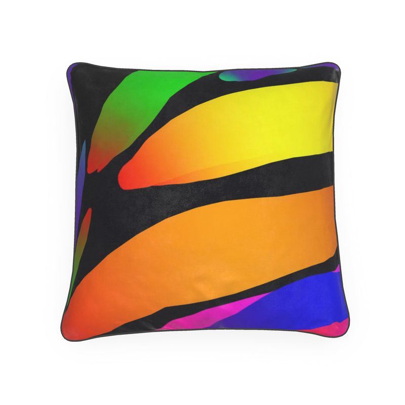 "Butterfly Rainbow" 16" Square Custom Designer Pillow