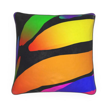 "Butterfly Rainbow" 16" Square Custom Designer Pillow