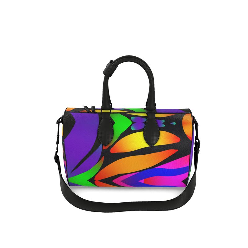 Small "Butterfly Rainbow" Nappa Leather Duffle Bag