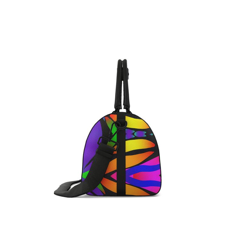 Small "Butterfly Rainbow" Nappa Leather Duffle Bag