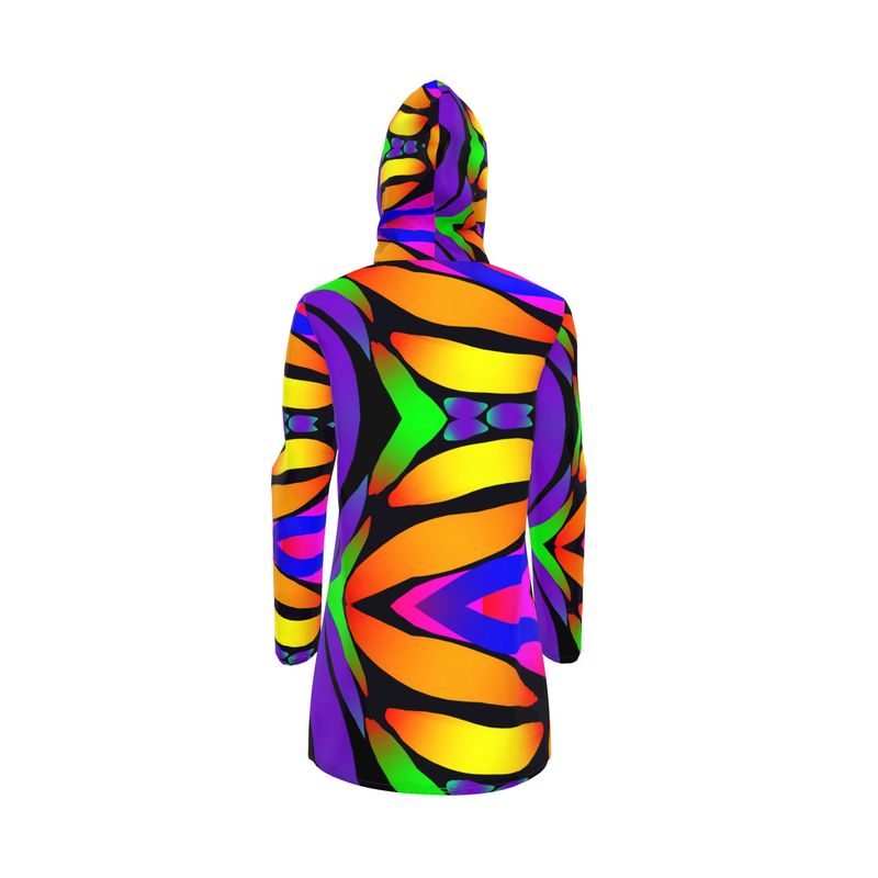 "Butterfly Rainbow" Women's Breathable Hooded Rain Jacket