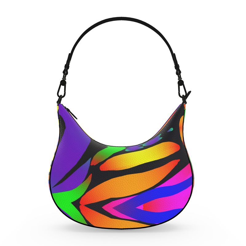 "Butterfly Rainbow" Custom Curve Hobo Bag