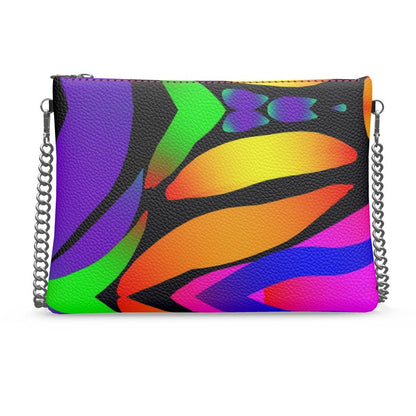 "Butterfly Rainbow" Custom Crossbody Bag With Chain