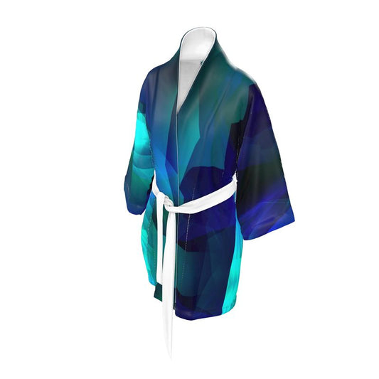 "Boulder Opal" 100% Silk Satin Kimono