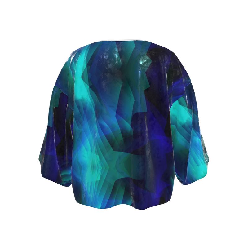 "Boulder Opal" Crushed Velvet Kimono Jacket