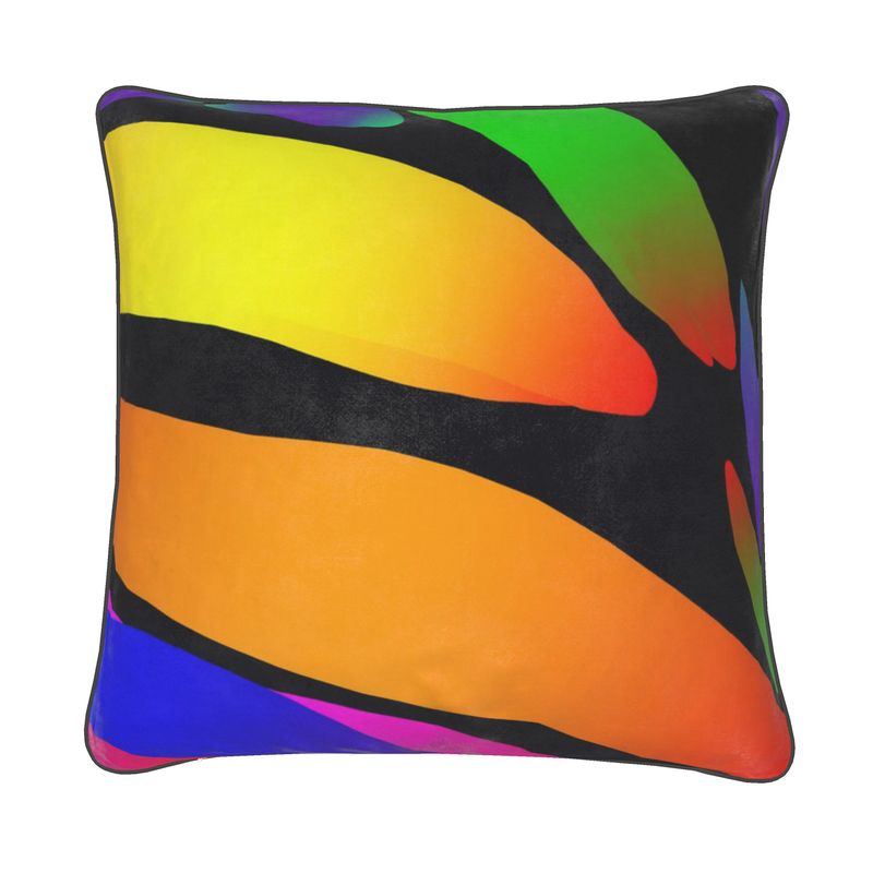 "Butterfly Rainbow" 16" Square Custom Designer Pillow - ZandyXR The Unique VR Art Boutique