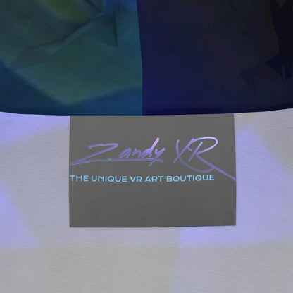 " Labradorite" Women's Hooded Breathable Rain Jacket - ZandyXR The Unique VR Art Boutique