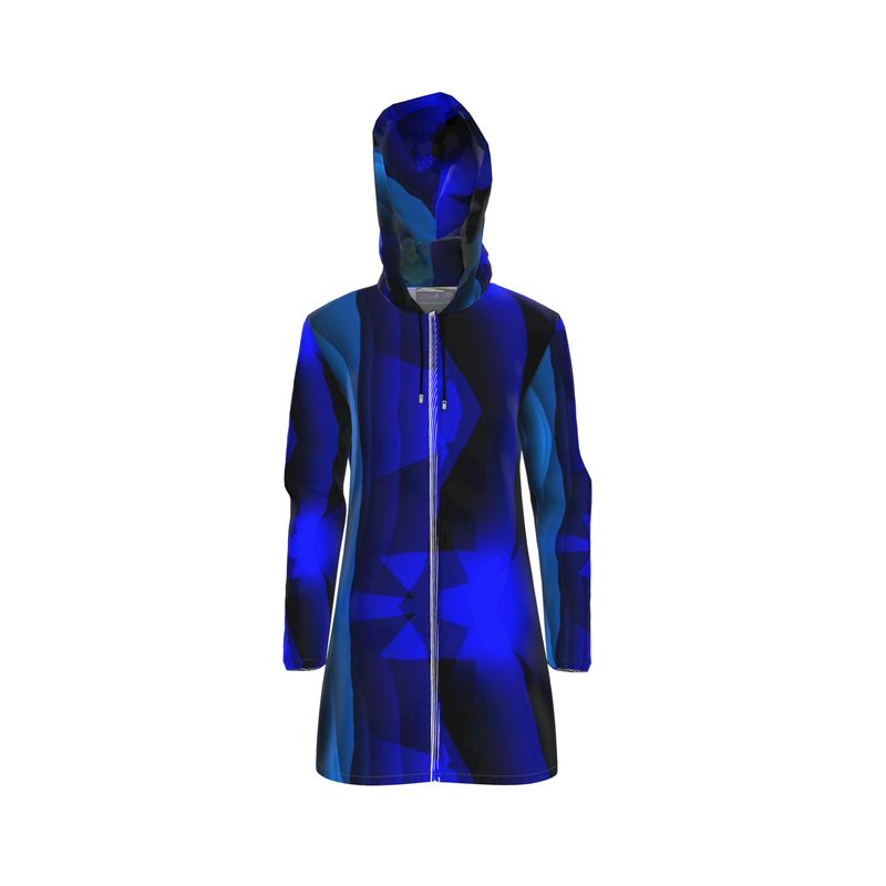 " Labradorite" Women's Hooded Breathable Rain Jacket - ZandyXR The Unique VR Art Boutique