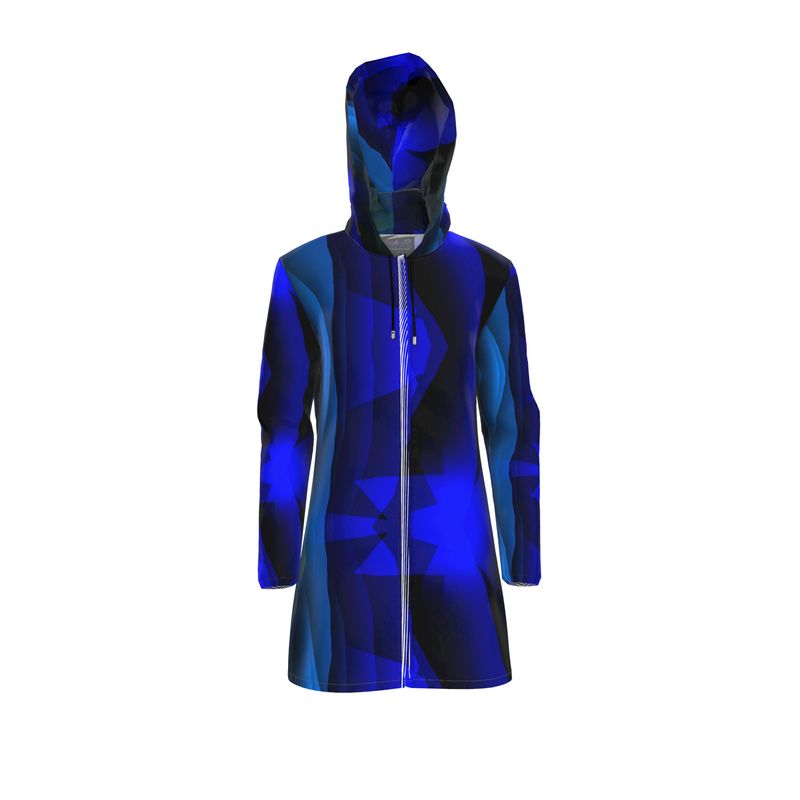 " Labradorite" Women's Hooded Breathable Rain Jacket - ZandyXR The Unique VR Art Boutique