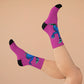 Blue Alien DTG Socks (pink)