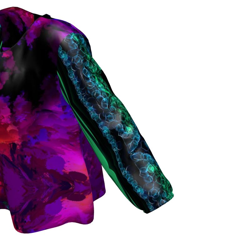 "Colorful Gem" Combined Design Women's Blouse