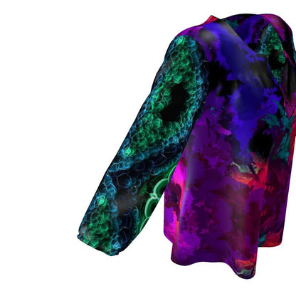 "Colorful Gem" Combined Design Women's Blouse