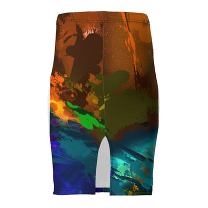 "Subtle Rainbow Explosion" Custom Pencil Skirt