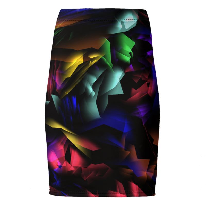 "Virgin Rainbow Opal" Custom Pencil Skirt