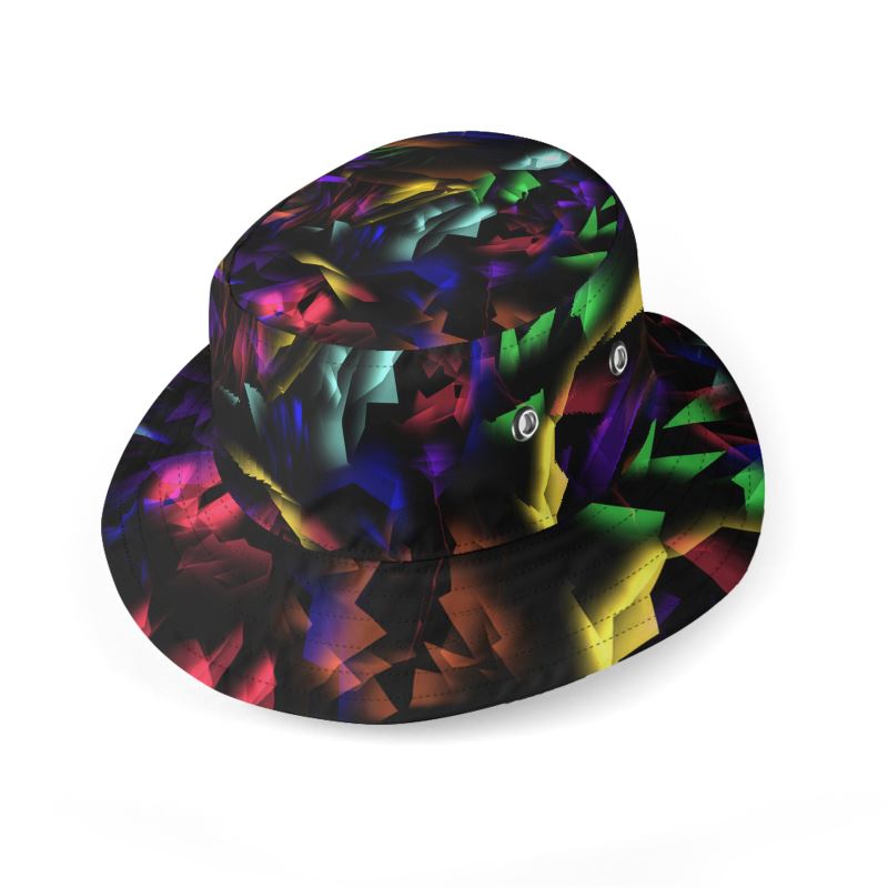 "Virgin Rainbow Opal" Custom Wide Brim Bucket Hat
