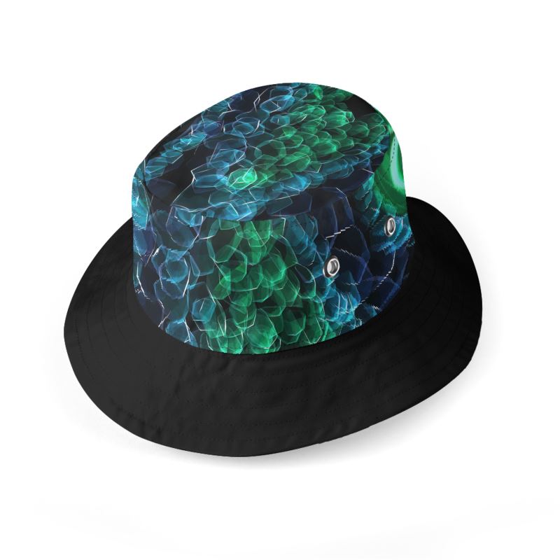 "Malachite" Custom Wide Brim Bucket Hat