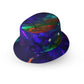 "Chromatic Color Explosion" Custom Narrow Brim Bucket Hat