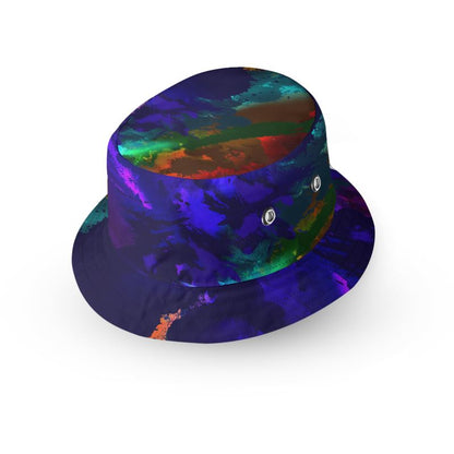 "Chromatic Color Explosion" Custom Narrow Brim Bucket Hat