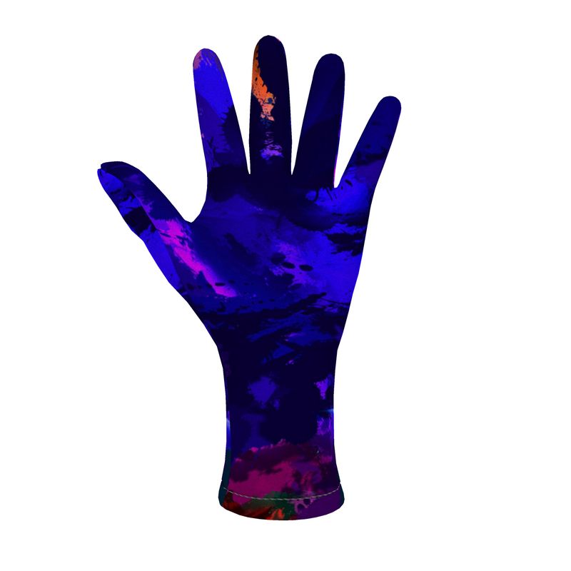 "Rainbow Color Explosion" Fleece Gloves