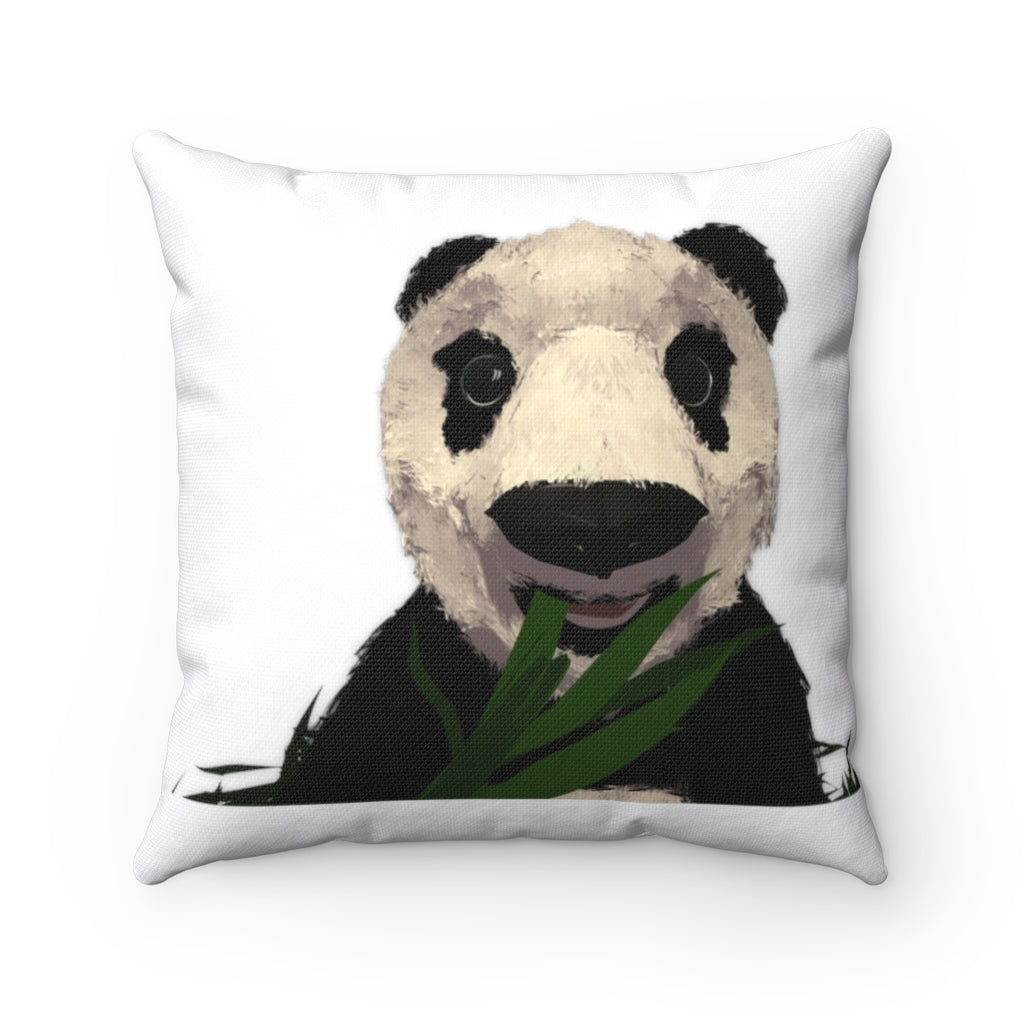 Panda Spun Polyester Square Pillow