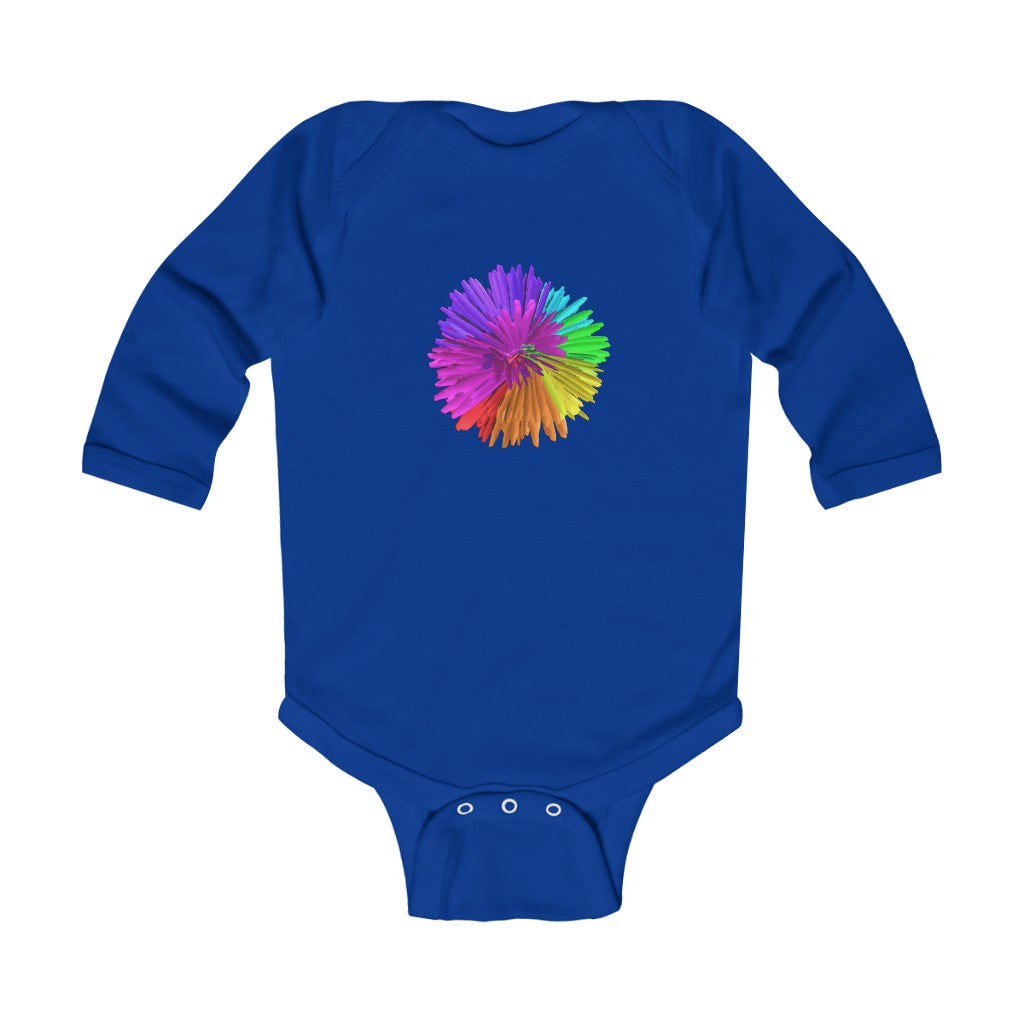 Rainbow Chrysanthemum Infant Long Sleeve Bodysuit
