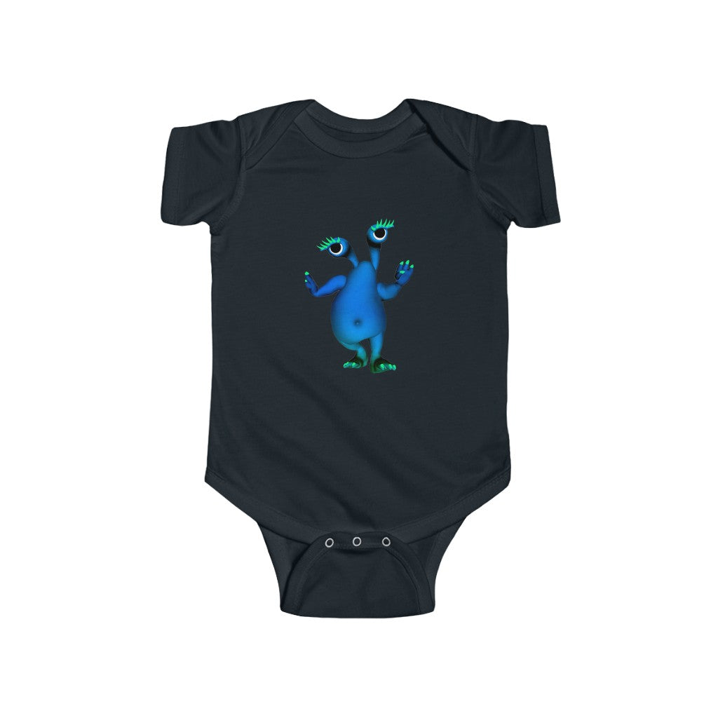 Blue Alien Infant Fine Jersey Bodysuit