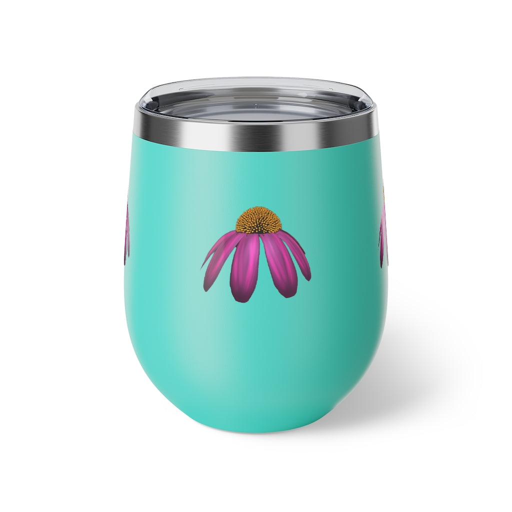 Echinacea Purple Coneflower Copper Vacuum Insulated Cup, 12oz
