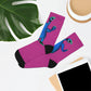 Blue Alien DTG Socks (pink)