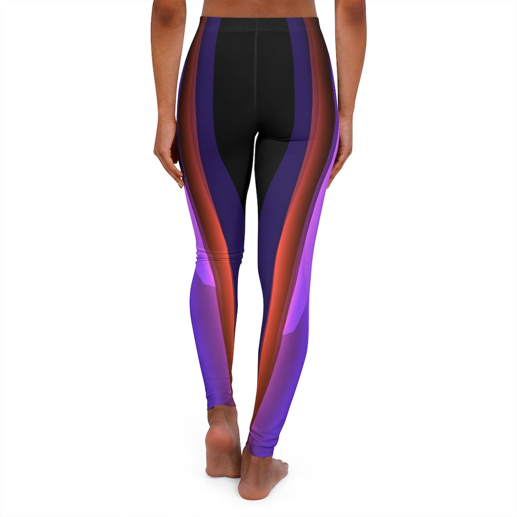Purple Fluorite Women's Spandex Leggings
