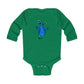 Blue Alien Infant Long Sleeve Bodysuit