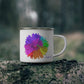 Rainbow Chrysanthemum Enamel Camping Mug
