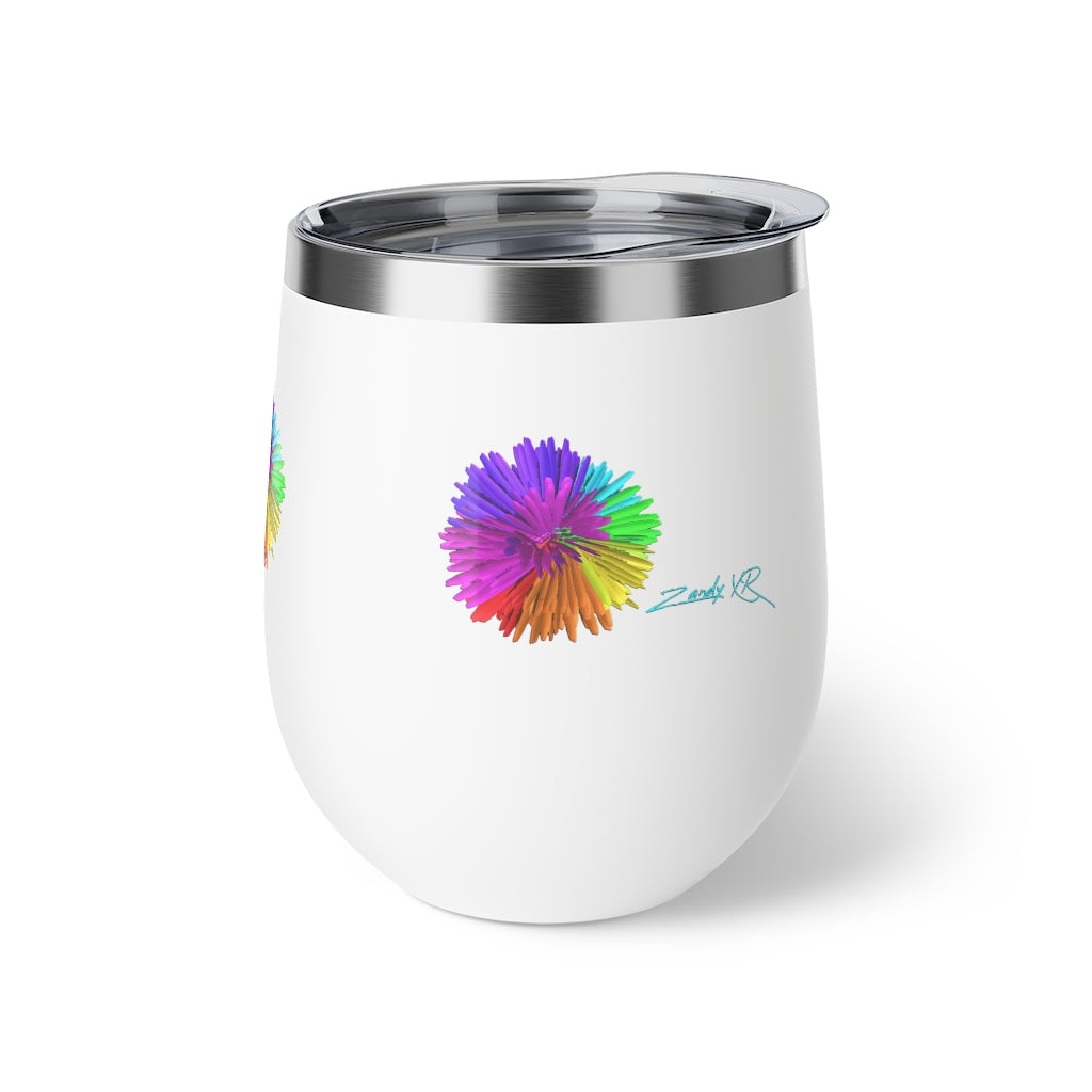 "Rainbow Chrysanthemum" Copper Vacuum Insulated Cup, 12oz