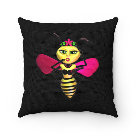 "Sassy Bee" Spun Polyester Square Pillow