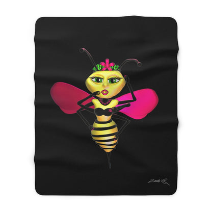 "Sassy Bee" Sherpa Fleece Blanket