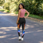 "Color Implosion Silhouette" Women's Spandex Leggings