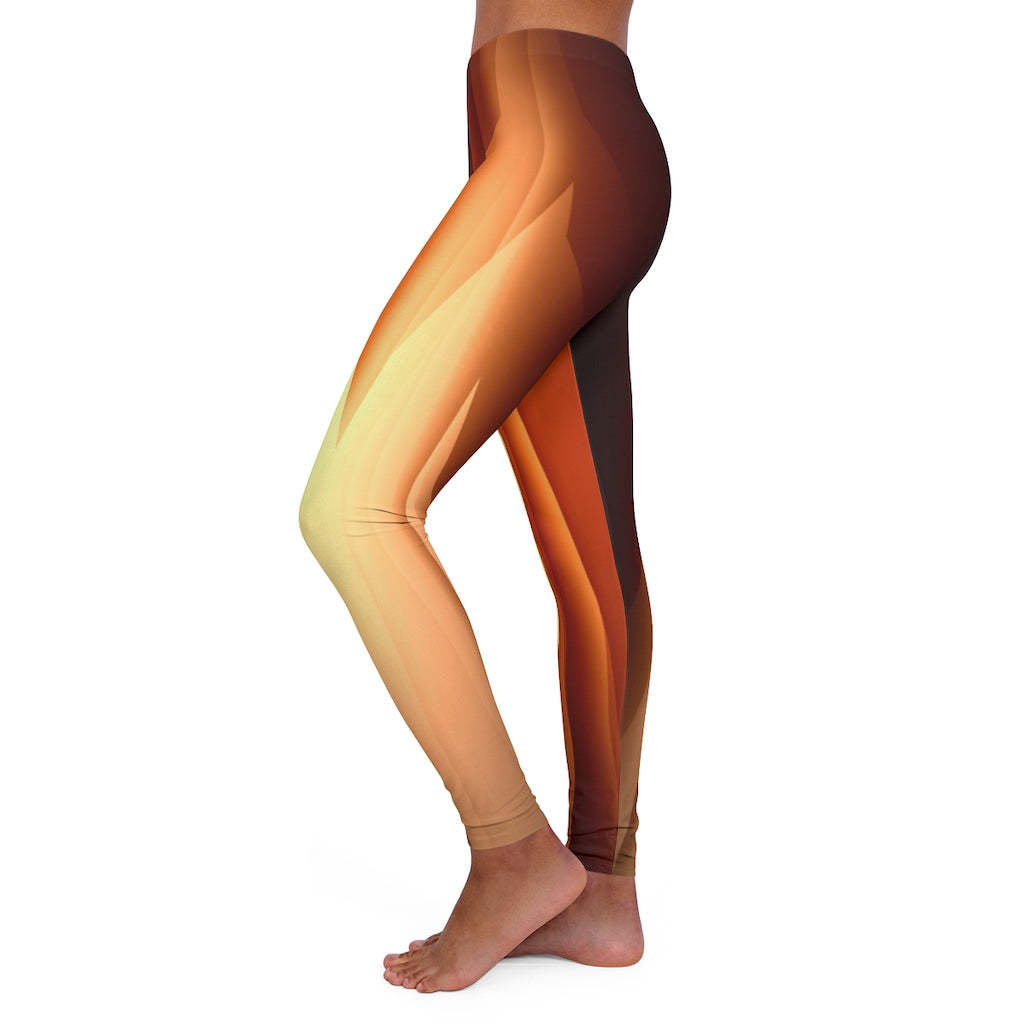 Golden "Fluorite" Women's Spandex Leggings